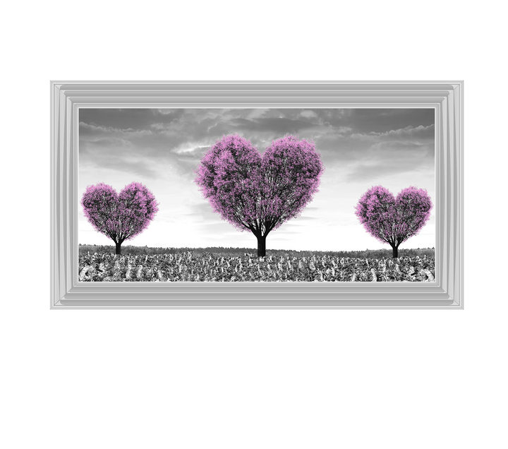 Pink heart trees
