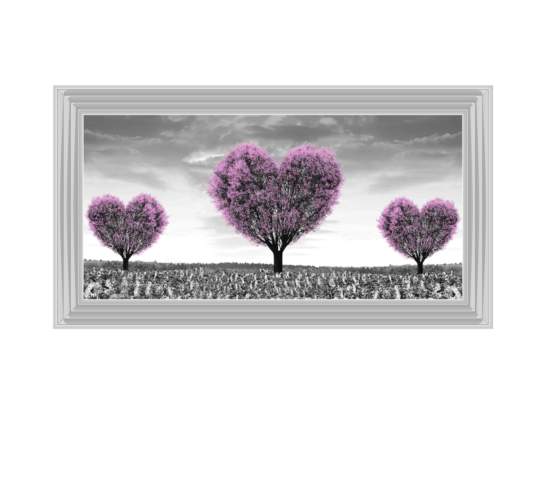 Pink heart trees