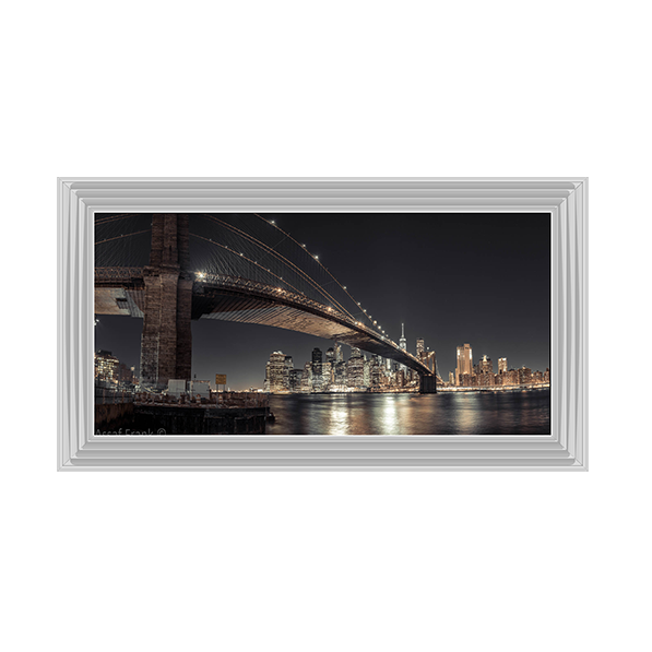 CY060 Brooklyn bridge over East river, Lower Manhattan