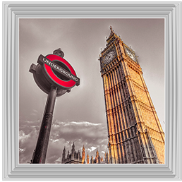 CY087 Underground sign with Big Ben