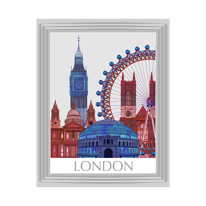 CY049 London Landmarks , Red Blue