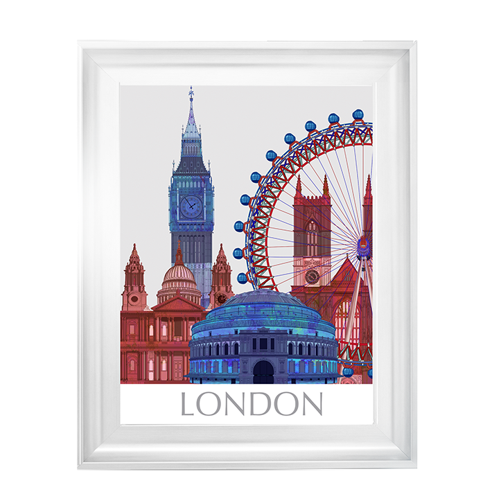 CY049 London Landmarks , Red Blue