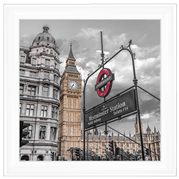 CY056 Westminster subway station signboard with Big Ben