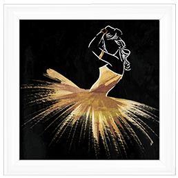 FG070 Golden Dress Puff