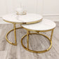 Stone Top Gold Plated Coffee Table (Nest of 2)