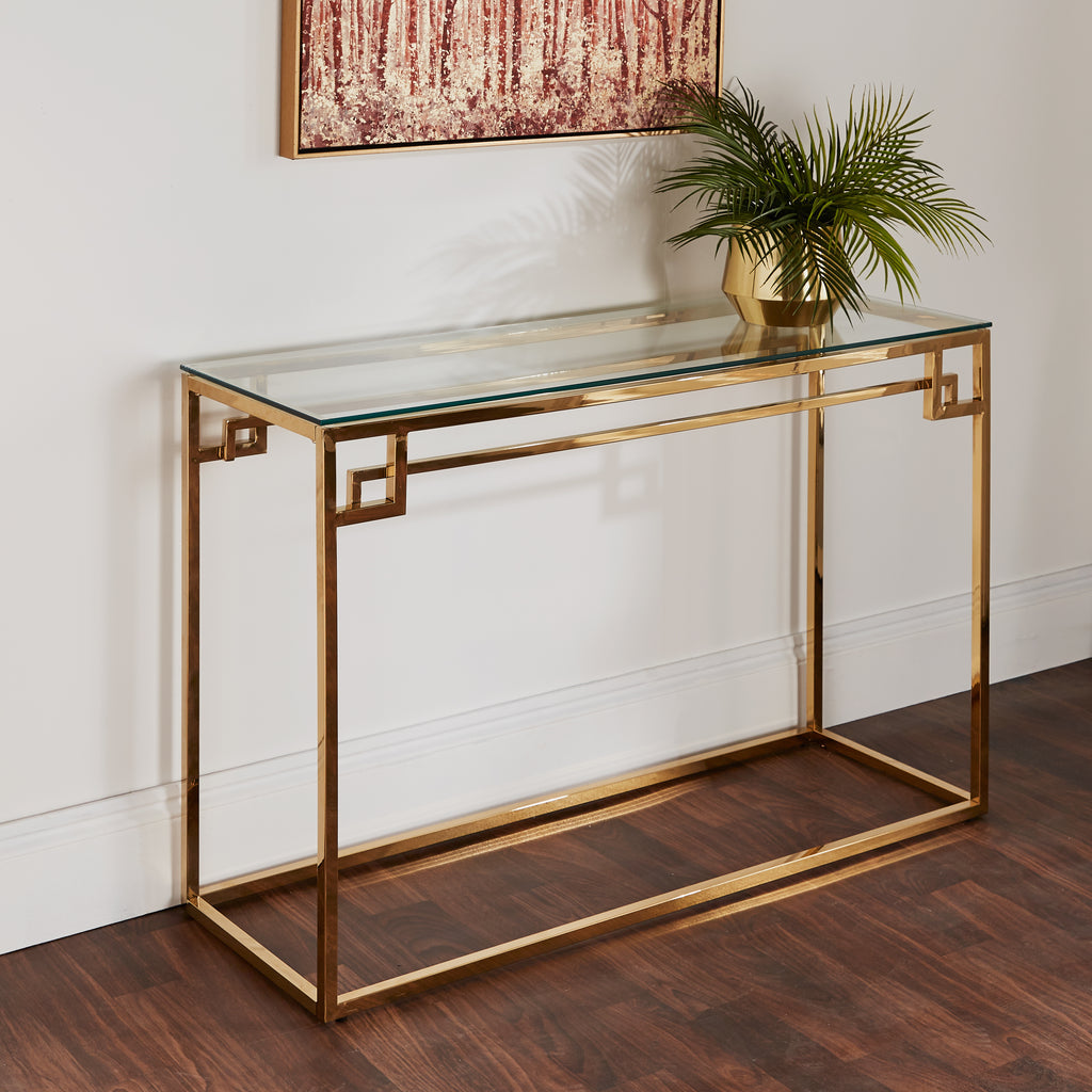 Gold Plated Console Table