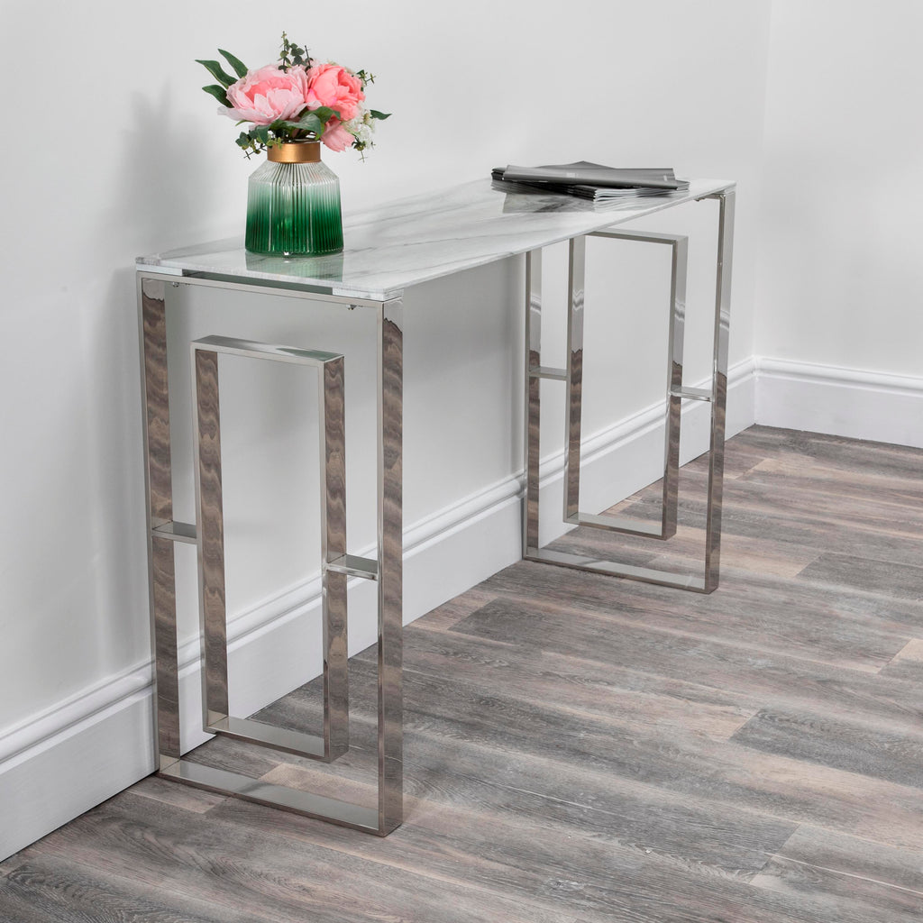 Marble Glass Milano Console Table