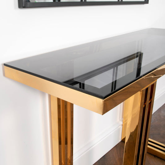 Zurich Gold Plated Console Table
