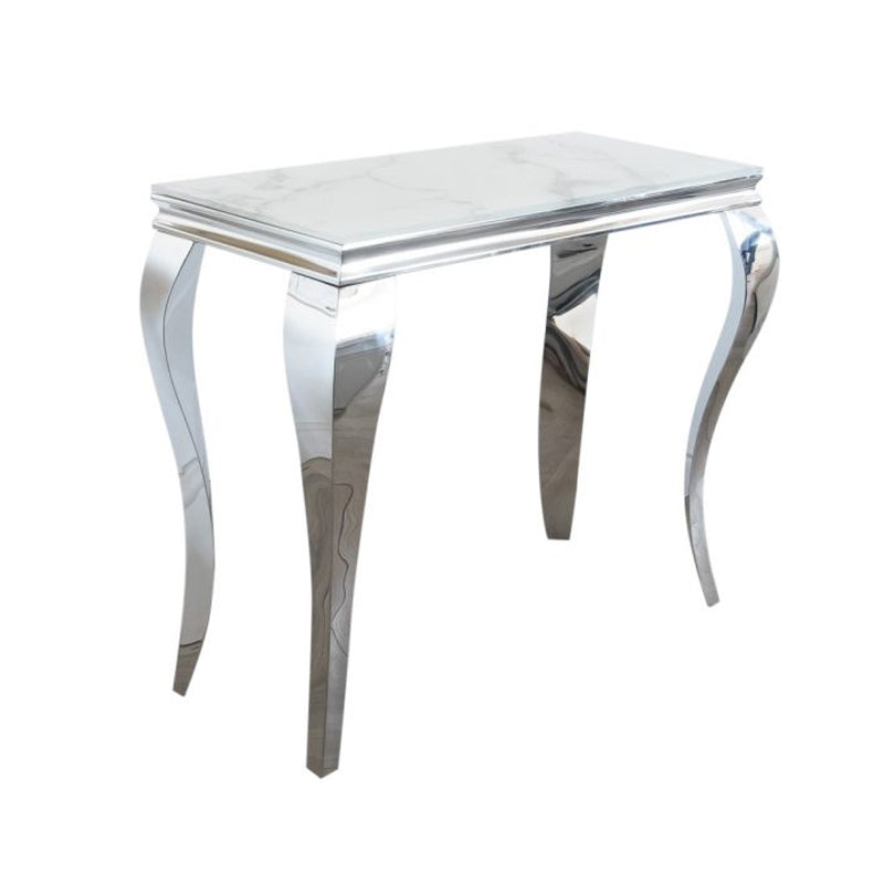 Louis Chrome Console Table -  Available in Multiple Colours