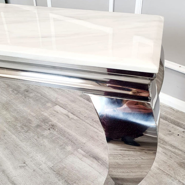 Louis Chrome Console Table -  Available in Multiple Colours