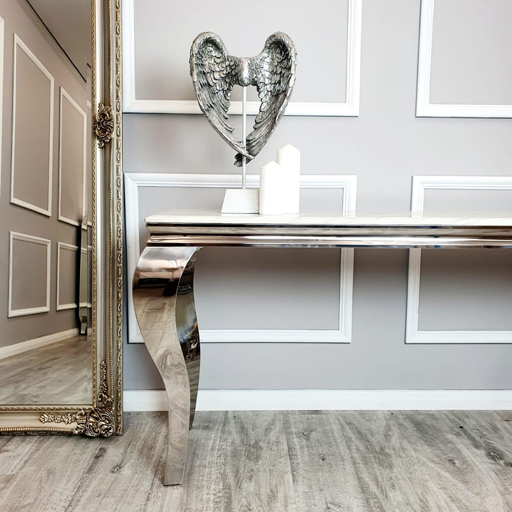 Louis Chrome Console Table -  Available in Multiple Colours