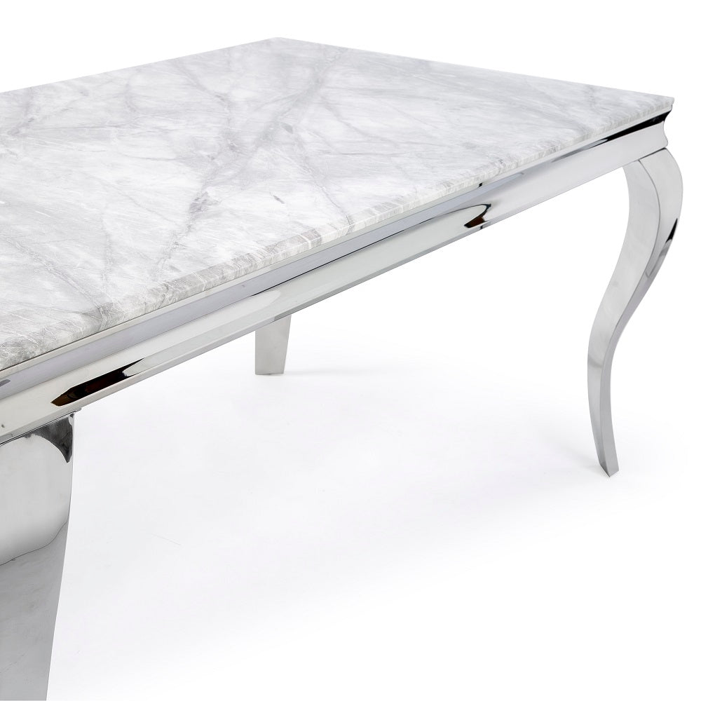 Louis Chrome Coffee Table - Available in Multiple Colours